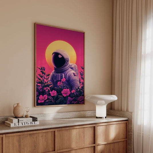 Cosmic Bloom - Astronaut And Space Wall Art