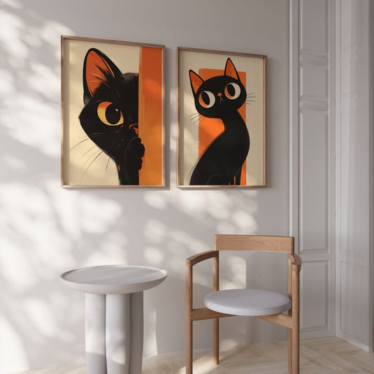 Furry Twins - Animal Wall Art - Set of 2
