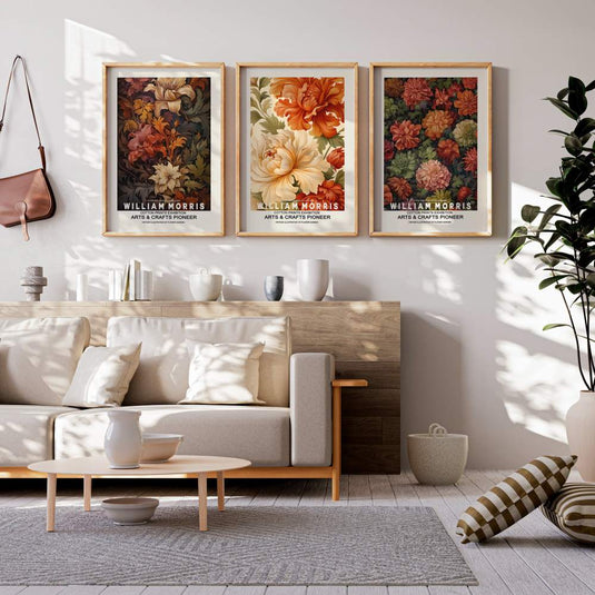 William Morris Exhibition - Botanical Wall Art - Set of 3