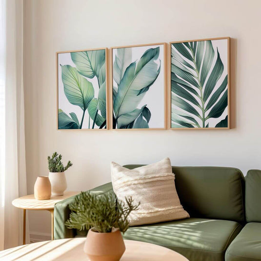 Tropical Hues - Botanical Wall Art - Set of 3