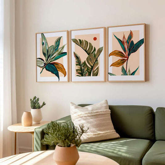 Enchanted Leaves - Botanical Wall Art - Set of 3