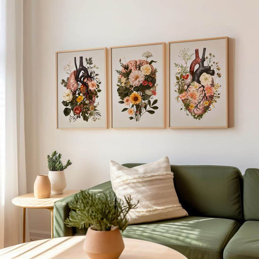 Floral Anatomy - Floral Wall Art - Set of 3