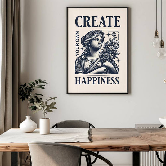 Create Happiness - Motivational Wall Art