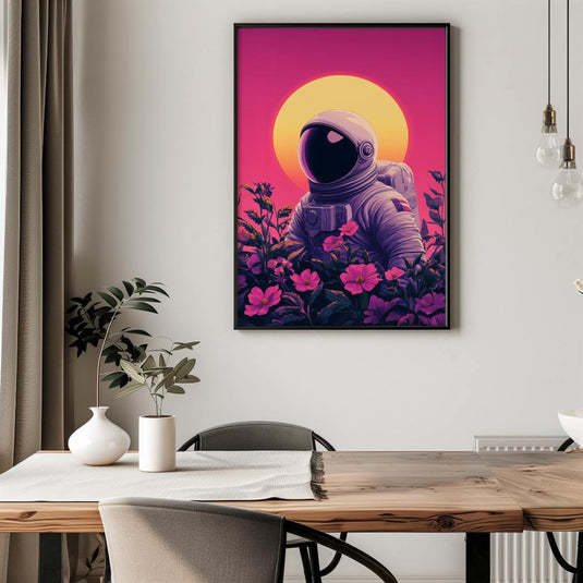 Cosmic Bloom - Astronaut And Space Wall Art