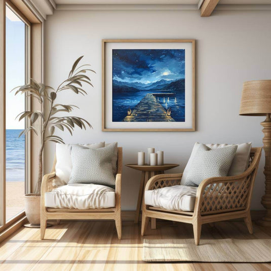 Midnight On The Lake - Landscape Wall Art