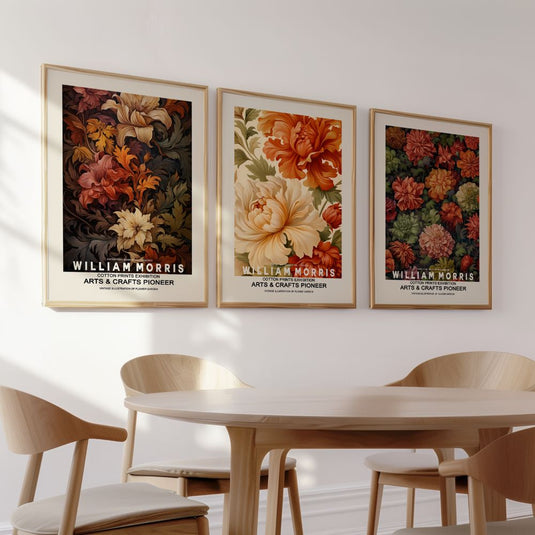 William Morris Exhibition - Botanical Wall Art - Set of 3