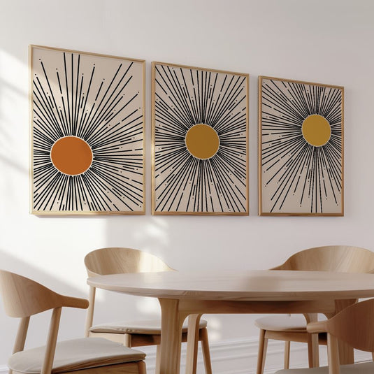 Boho Sunrise - Boho Wall Art - Set of 3