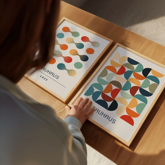 Playful Patterns - Bauhaus Wall Art - Set of 2