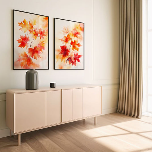Maple Magic - Botanical Wall Art - Set of 2