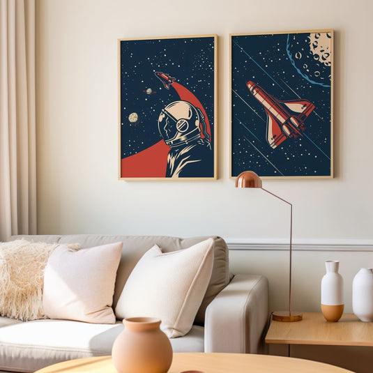 Cosmic Frontier - Space Wall Art - Set of 2