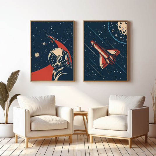 Cosmic Frontier - Space Wall Art - Set of 2