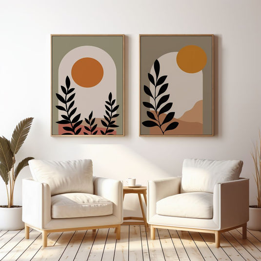 Harvest Hues - Boho Wall Art - Set of 2