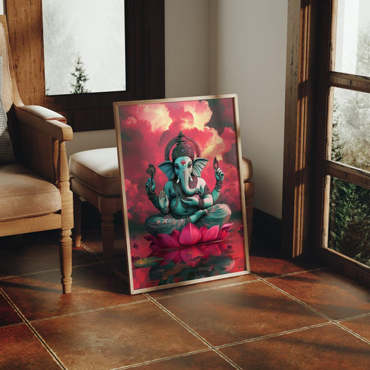 The Mighty Ganesha - Religious Wall Art
