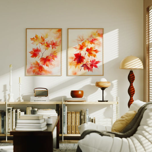 Maple Magic - Botanical Wall Art - Set of 2