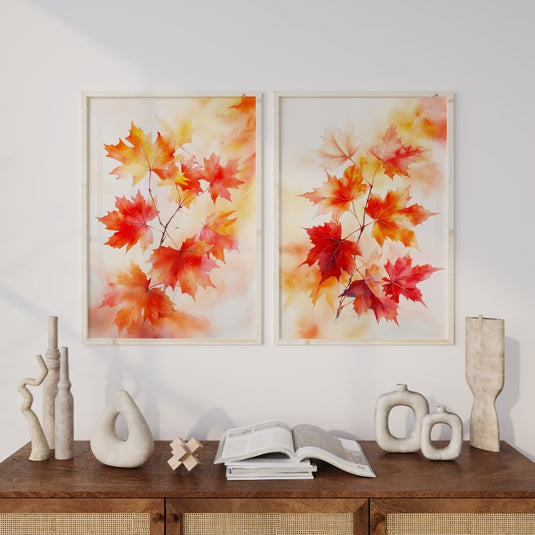 Maple Magic - Botanical Wall Art - Set of 2