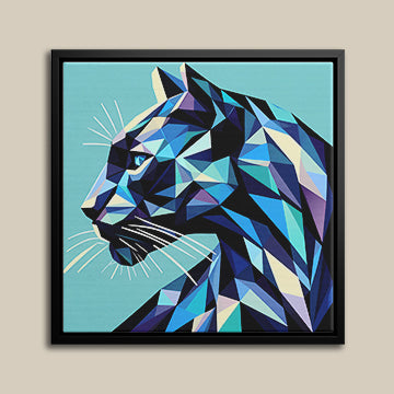 Prismatic Panther - Geometric Animal Wall Art