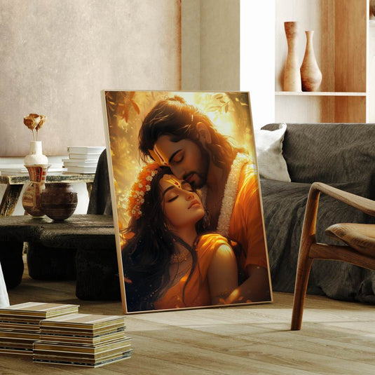 Sita Ramam - Religious Wall Art - Sita Ram Painting