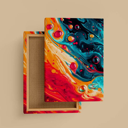 Fire and Ice - Abstract Wall Art - Set of 2