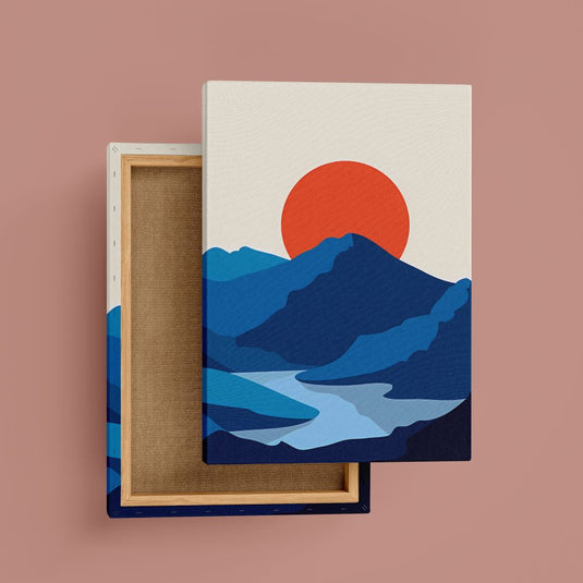 Indigo Twilight - Minimal Landscape Wall Art