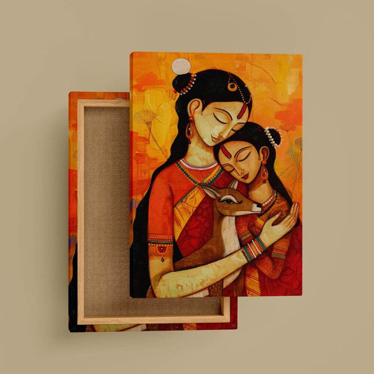 A Mother's Touch - Indian Folk Wall Art