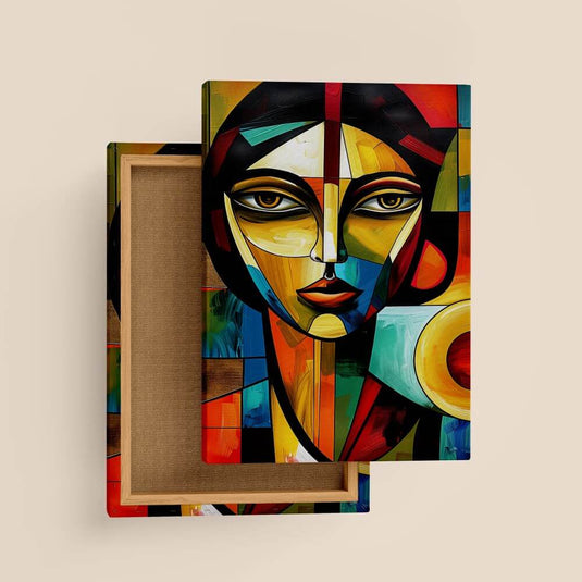 Geometric Grace - Portrait Wall Art Painting