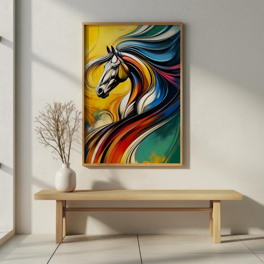 Vibrant Runners - Abstract Horse Wall Art