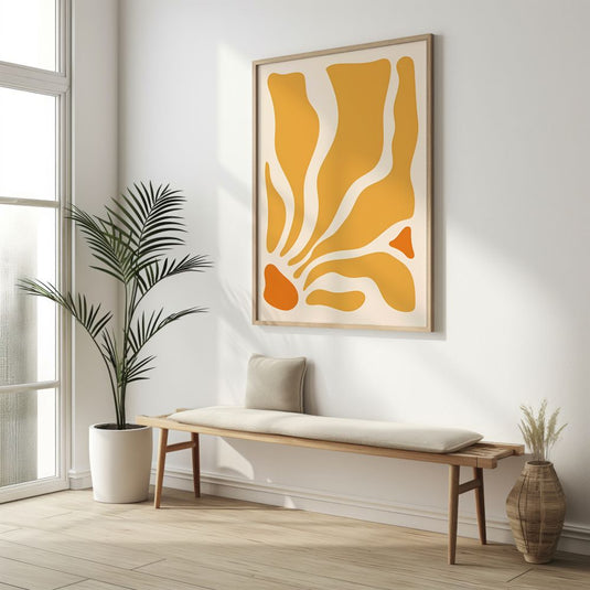 Sunshine Streaks - Floral Boho Wall Art