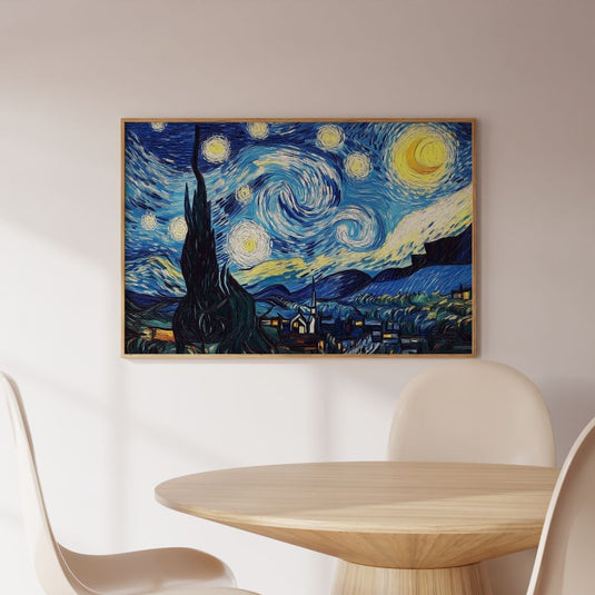 Starry Night By Vincent Van Gogh - Landscape Wall Art