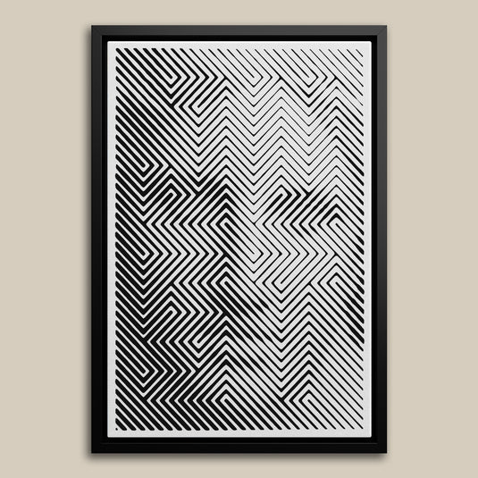 Optical Illusionary Portrait - Abstract Wall Art
