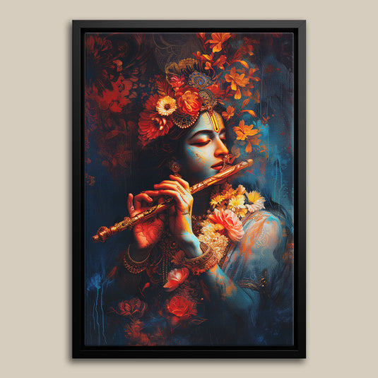 The Flute of Creation - Krishna Wall Art
