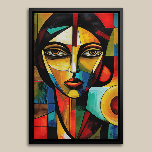Geometric Grace - Portrait Wall Art Painting