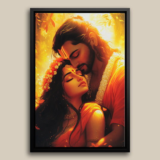 Sita Ramam - Religious Wall Art - Sita Ram Painting