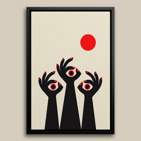 Scarlet Stare - Minimal Wall Art