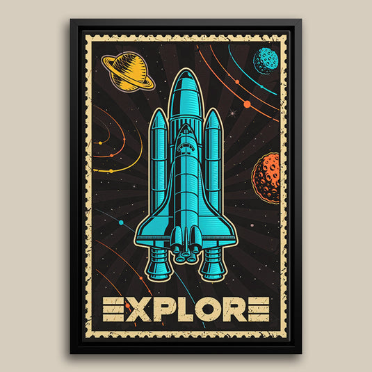 Explore Postage Stamp - Space Wall Art