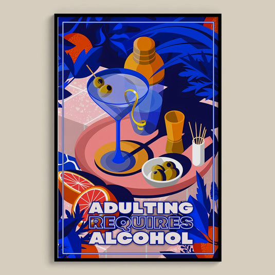 Cheers to Adulting - Bar Posters