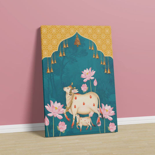 The Holy Cow - Pichwai Wall Art - Set of 3