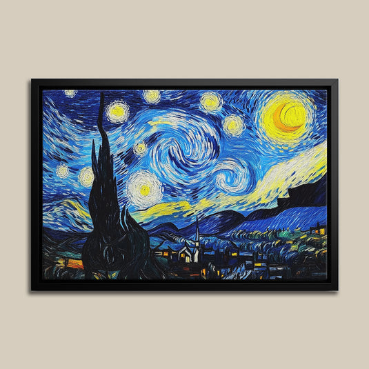 Starry Night By Vincent Van Gogh - Landscape Wall Art