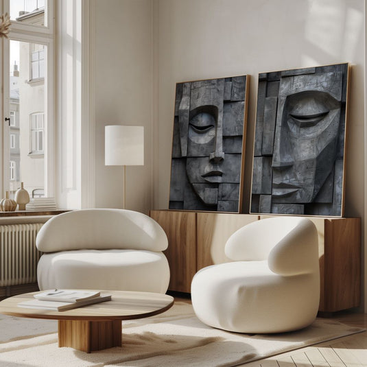 Rock Faced - Abstract Wall Art - Set of 2