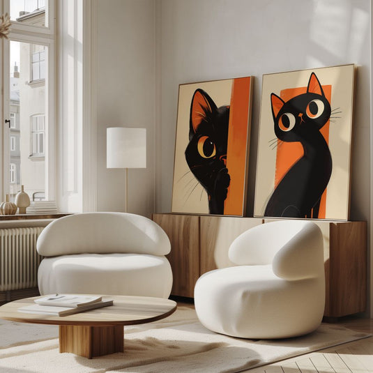 Furry Twins - Animal Wall Art - Set of 2