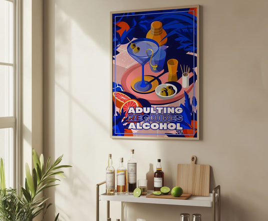 Cheers to Adulting - Bar Posters
