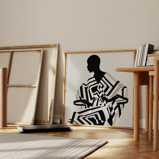 Monochrome Muses - Minimal African Women Wall Art