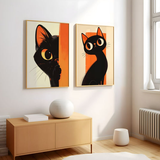 Furry Twins - Animal Wall Art - Set of 2