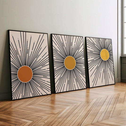 Boho Sunrise - Boho Wall Art - Set of 3