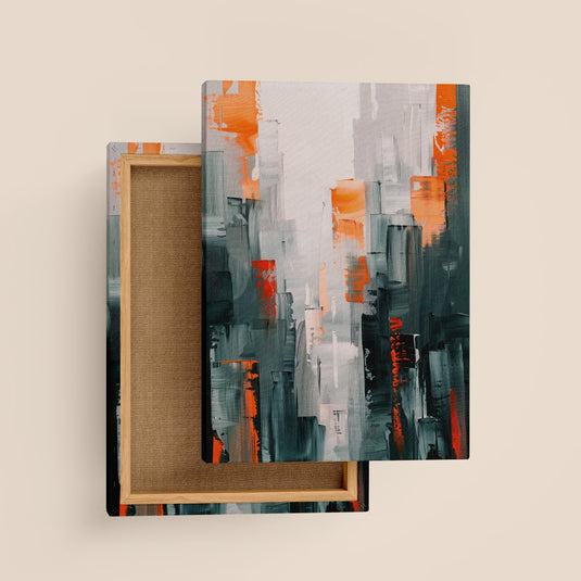 Orange Strokes - Abstract Art