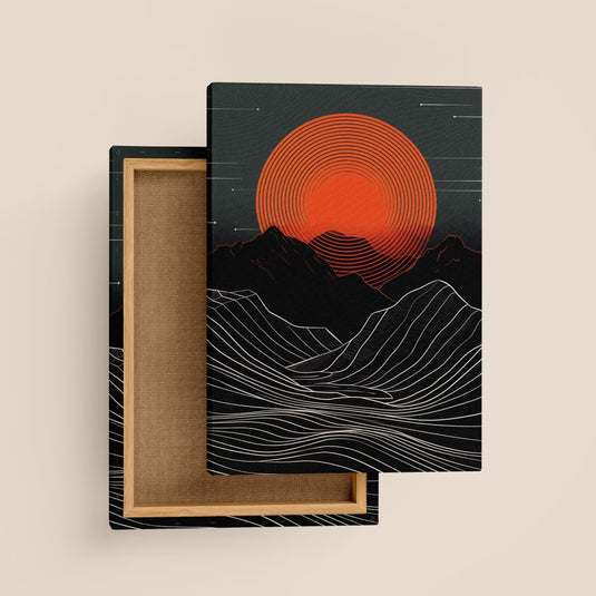 Red Sunset - Minimal Abstract Art