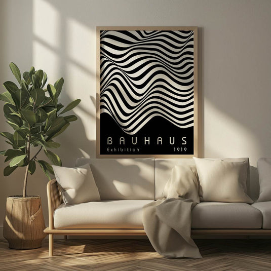 Bauhaus Design (Black) - Mid Century Wall Art