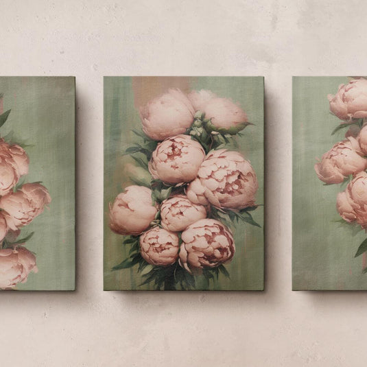 Petite Peonies - Set of 3 Wall Art