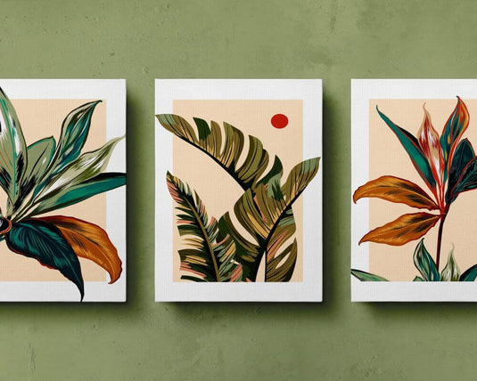 Enchanted Leaves - Botanical Wall Art - Set of 3