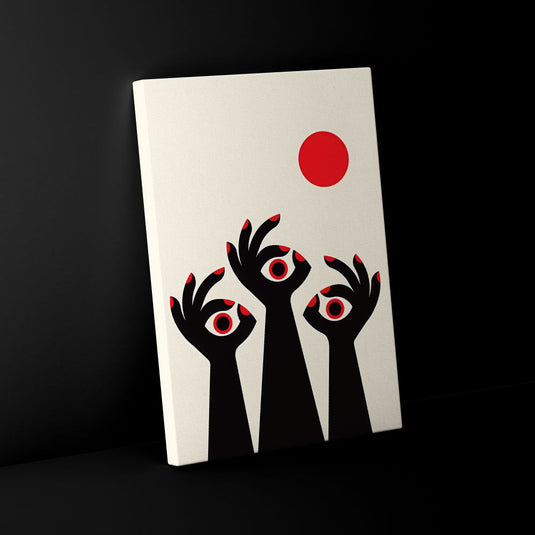 Scarlet Stare - Minimal Wall Art