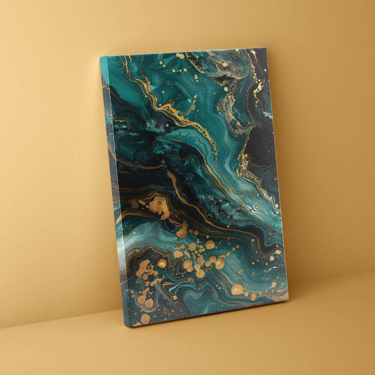 Ink And Gold - Abstract Wall Art - Set of 2